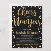 Invitation Salutations Au Nouvel An | New Years Eve Party (Devant)