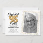 Invitation Salutations aux années 95e anniversaire Photo (Devant)