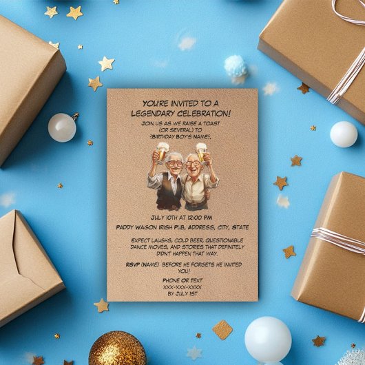 Invitation Salutations Aux Années ! Anniversaire drôle du vie