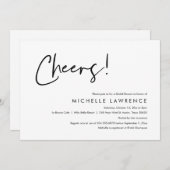 Invitation Salutations d'amour, Fête des mariées Décontractée (Devant / Derrière)