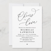 Invitation Salutations d'amour, Fête des mariées romantique (Devant)