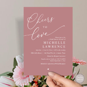 Invitation Salutations d'amour, Fête des mariées romantique