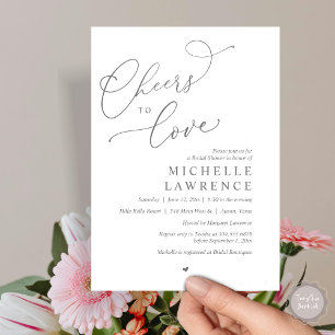 Invitation Salutations d'amour, Fête des mariées romantique