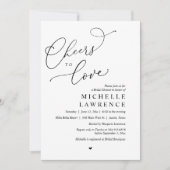 Invitation Salutations d'amour, Fête des mariées romantique (Devant)