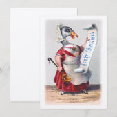 Invitation Salutations de l'oie des Fêtes (Devant / Derrière)