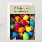 Invitation Salutations de Pâques en Pologne Wesolych Swiat In (Devant / Derrière)