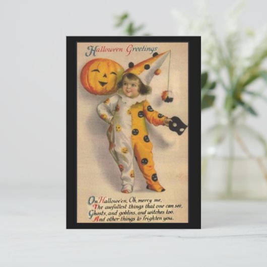 Invitation Salutations d'Halloween (Debout devant)