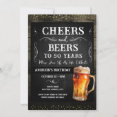 Invitation Salutations et bières 50e anniversaire Budget de l (Devant)