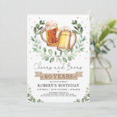 Invitation Salutations et bières à 60 ans Homme adulte Annive (Debout devant)