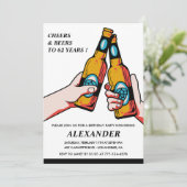 Invitation Salutations et bières Black Rustic Hommes 62e anni (Debout devant)