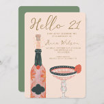 Invitation Salutations Fraise Rose et Brousse Bonjour 21 Anni<br><div class="desc">Salutations Fraise Rose et Brousse Bonjour 21 Anniversaire</div>