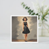 Invitation Salutations LBD Élégantes : Simply Divine (Debout devant)