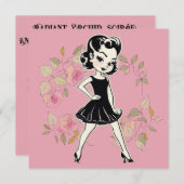 Invitation Salutations LBD Élégantes : Simply Divine (Devant / Derrière)