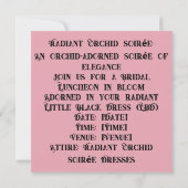 Invitation Salutations LBD Élégantes : Simply Divine (Dos)