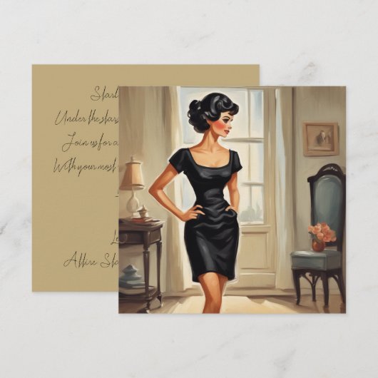 Invitation Salutations LBD stylées : Classique et Versatile (Devant / Derrière)