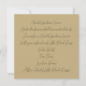 Invitation Salutations LBD stylées : Classique et Versatile (Dos)