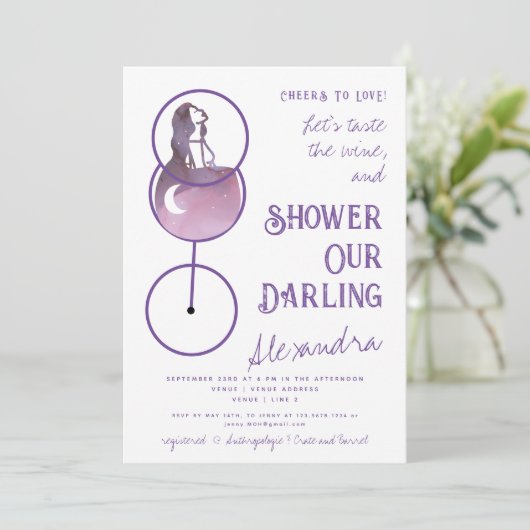 Invitation Salutations Pour Aimer La Dégustation De Vins Fête (Debout devant)