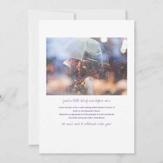 Invitation Salutations Pour Aimer La Dégustation De Vins Fête (Dos)