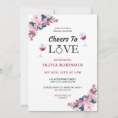 Invitation Salutations pour l'amour Floral Photo Vin Fête des (Devant)