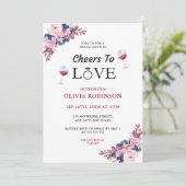 Invitation Salutations pour l'amour Floral Photo Vin Fête des (Debout devant)