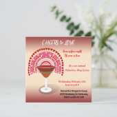 Invitation Salutations pour l'amour Valentine Coeurs Cocktail (Debout devant)