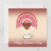 Invitation Salutations pour l'amour Valentine Coeurs Cocktail (Dos)