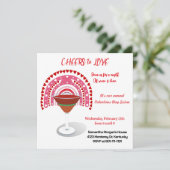 Invitation Salutations pour l'amour Valentine Coeurs Cocktail (Debout devant)