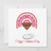 Invitation Salutations pour l'amour Valentine Coeurs Cocktail (Dos)