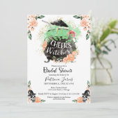 Invitation Salutations sorcières Halloween Nuptiale Douche In (Debout devant)