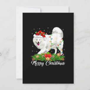 Invitation Samoyed Amoureux des chiens Correspondant Santa Ha