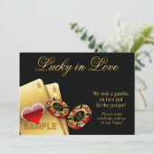 Invitation SAMPLE Mariage de style Casino | Papier : lin (Debout devant)