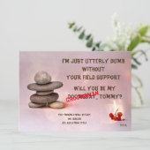 Invitation Samurai Zen Stones Garçon d'honneur personnalisabl (Debout devant)