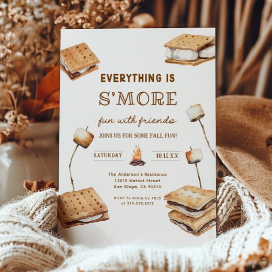 Invitation S'amuse plus avec les amis Smores Party