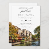 Invitation San Antonio Elopement Wedding Reception (Devant / Derrière)