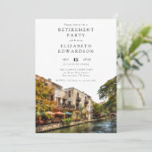 Invitation San Antonio Watercolor Retirement Party (Debout devant)