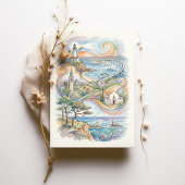 Invitation San Diego Coastal Landmarks Watercolor Wedding