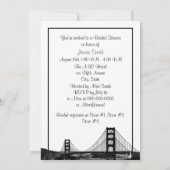 Invitation San Fran Skyline Etched BW Grey Fête des mariées (Dos)