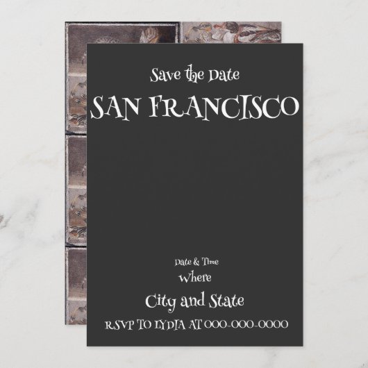 INVITATION SAN FRANCISCO (Devant / Derrière)