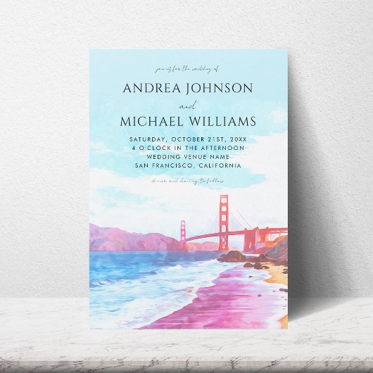 Invitation San Francisco Californie CA Destination Mariage