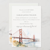 Invitation San Francisco Golden Gate Bridge Baby Shower (Devant / Derrière)