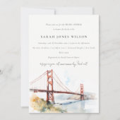 Invitation San Francisco Golden Gate Bridge Bridal Shower (Devant)