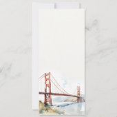 Invitation San Francisco Golden Gate Bridge Wedding Menu Card (Dos)