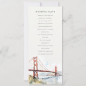 Invitation San Francisco Golden Gate Bridge Wedding Program (Dos)