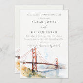 Invitation San Francisco Golden Gate Wedding Anniversary (Devant / Derrière)