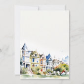 Invitation San Francisco Painted Ladies Landscape Engagement (Dos)