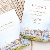 Invitation San Francisco Painted Ladies Sauvez la date