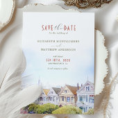 Invitation San Francisco Painted Ladies Sauvez la date