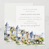 Invitation San Francisco Painted Ladies Scape Baby Shower (Devant / Derrière)