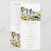 Invitation San Francisco Painted Ladies Wedding Program (Devant / Derrière)