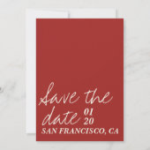 Invitation San Francisco  sauve la date avec dessins (Dos)